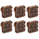 Plantex Knobs for Drawer/Square Drawer Knobs/Knobs for Cabinets/Pull-Push Knobs for Kitchen/Bedroom Drawer - Pack of 6 (DTK-299, Copper Antique)