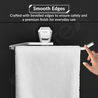 Plantex Towel Holder for Bathroom/304 Grade Stainless Steel Napkin Ring/Towel Hanger/Towel Ring/Bathroom Accessories - Pack of 1 (PM-2404, Chrome)