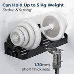 Plantex Bathroom Organiser Without Drill/Stainless Steel Self Adhesive Shelf/Soap Dish for Kitchen/Wall Mount Tumbler Holder - Bathroom Accessories Set (Black, Combo)