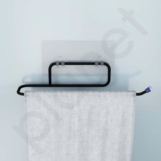 Plantex Self Adhesive Napkin Holder for wash Basin Hand Towel Holder/Towel Hanger for Bathroom Accessories – Pack of 1 (Black)