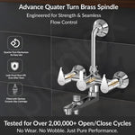 Plantex Pure Brass 3 In 1 Wall Mixer for Bathroom/Mixer L-Bend Provision for Overhead and Hand Shower/Bathroom Mixer 3 in 1 with shower -7 Year Warranty by Plantex (Chrome)
