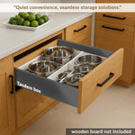 Plantex Tandem Box Drawer for Kitchen/Soft Close Tandem Box for Modular Kitchen/Tandem Basket/Load Capacity Upto 45 Kg - Grey (22 x 6 inch)