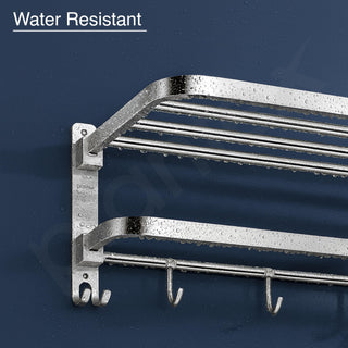 Plantex 24 Inch Towel Rack for Bathroom/Stainless Steel Towel Holder/Hanger with Rod/Bathroom Accessories - Pack of 1 (Chrome)