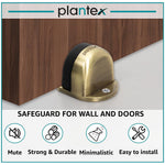 Plantex Premium Floor Mounted Door Buffer/Sound Dampening Rubber Buffer for Bed Room/Living Room/Kitchen/Bathroom Door/Stops for Door – (Brass Antique)