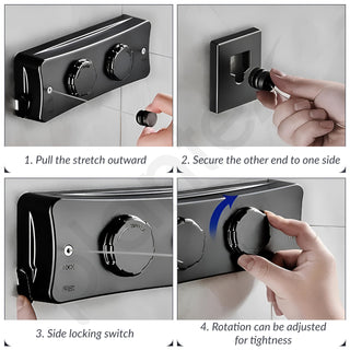 Plantex Retractable Double Row Clothesline/Indoor - Outdoor Clothesline/Lockable Cloths Line - Approx 5.1 Meter (16.73 ft.) - (20 kg Capacity) (Black)