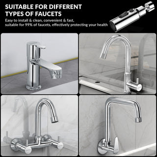 Plantex Brass Water Saving Nozzle for Kitchen Tap/Water Tap Extension with 3 Anti-Splash Modes/Upto 80% Water Saving/Fits F22 and M24 mm tap- (Chrome)