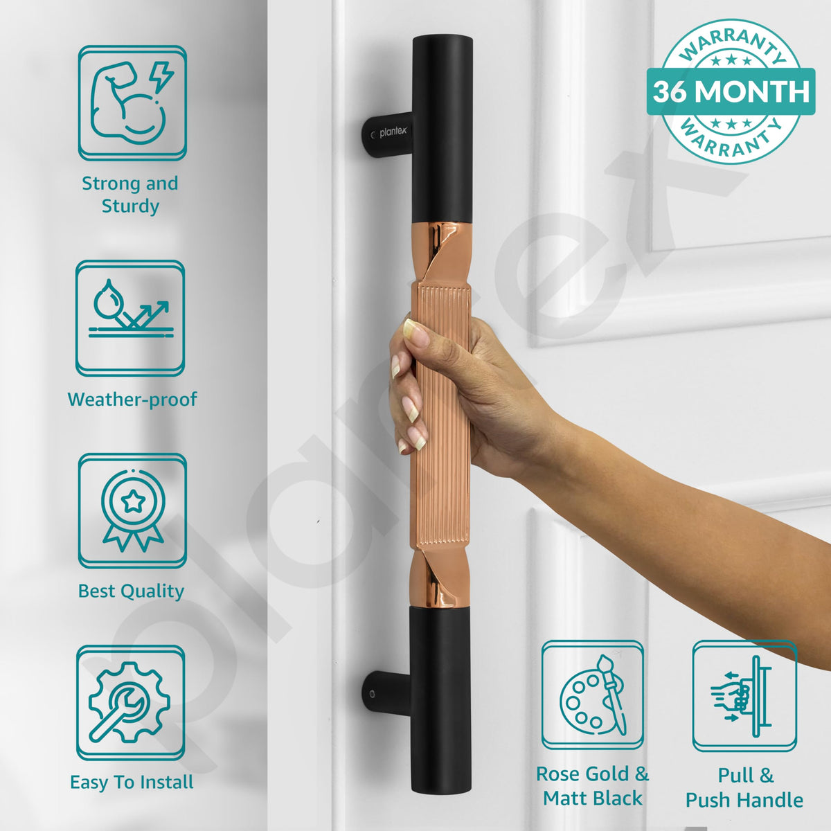 Plantex 15 Inch Main Door Handle for Wooden Doors - Pull-Push