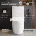 Plantex Smart Commode for Toilet/One Piece Commode with Smart Toilet Seat/Floor Mount Toilet - S Trap (White)