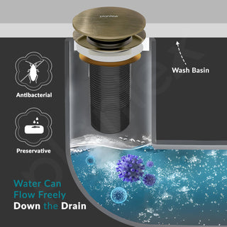 Plantex Pure Brass Waste Coupling for Wash Basin/5 inch Drain Out let System Fully Thread Pop up Coupling for Wash Basin - Pack of 1 (Brass Antique)