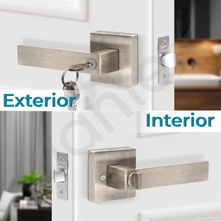 Plantex Mortise Lock Set For Home/Main Door - 3 Computerized Keys, Door Hardware - Pack Of 1 (Satin), Silver