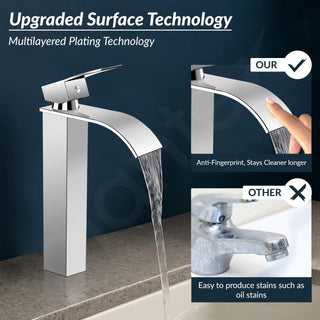 Plantex 304-Grade Stainless Steel Basin Mixer/Pillar tap for wash Basin/Hot and Cold Mixer tap for Washbasin-(YJR-31-Chrome)