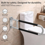Plantex 304 Grade Stainless Steel 24 Inch U-Shape Grab Bar for Bathroom