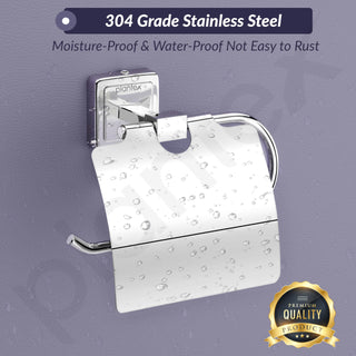 Plantex 304 Grade Stainless Steel Toilet Paper Holder/Tissue Paper Roll Holder/Toilet Paper Roll Holder/Tissue Paper Holder - Decan (Chrome)