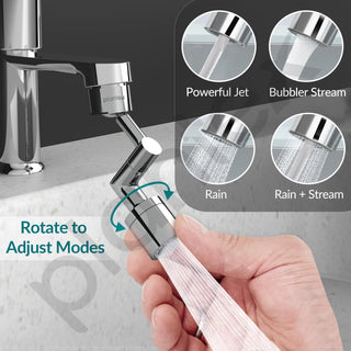 Plantex Tap Aerator for Kitchen/Tap Extender for Kitchen Sink/Tap Extension for Kitchen/Water Saving Movable Sink Faucet/Fits F22 and M24 mm tap (XL-2042/Chrome)