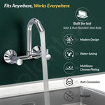 Plantex Brass Spindle Kitchen Mixer Tap/Sink Mixer Tap Hot and Cold with Wall Flange and Teflon Tape/Kitchen Sink Tap -(MKS-1278-Chrome)