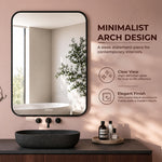 Plantex Aluminium Frame Mirror for Wall/Rectangle Wall Mount Mirror for Bedroom/Dressing Room/Living Room/Entryway - (20x28 Inch-Black)