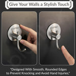 Plantex Wall Hanging Hook/Bath Towel Hook/Self Adhesive Round Robe Hooks for Kitchen/Bathroom/Stylish Home Decor Items - Pack of 2 (Chrome)