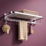 Plantex 24 Inch Towel Rack for Bathroom/304 Grade Stainless Steel Towel Bar/Towel Holder with Rod/Hook/Bathroom Accessories - (Chrome)