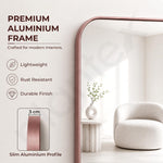 Plantex Aluminium Frame Mirror for Bathroom/Wall Mount Square Mirror for Bedroom/Dressing Room/Living Room/Entryway - (Rose Gold, 20x28 Inch)