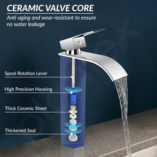 Plantex 304-Grade Stainless Steel Basin Mixer/Pillar tap for wash Basin/Hot and Cold Mixer tap for Washbasin-(YJR-31-Chrome)