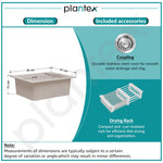Plantex Quartz Acrylic Kitchen Sink/Undermount Sink for Kitchen with 10 Years Warranty by Plantex/Granite Single Bowl Kitchen Sinks with Coupling (Rayon 16x18 Inches)