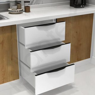 Plantex Profile Handle for Kitchen Cabinet/18 Inch Alluminium Drawer Profile Handle/Wardrobe Pull Handle for Home/Office/Hotel - Pack of 5 (Black)