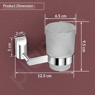 Plantex Smero Pure Brass Tooth Brush Holder/Tumbler Holder/Toothpaste Holder/Bathroom Accessories - Superb (Chrome)
