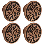 Plantex Knobs for Drawer/Round Drawer Knobs/Knobs for Cabinets/Pull-Push Knobs for Kitchen/Bedroom Drawer - Pack of 4 (DTK-301, Copper Antique)