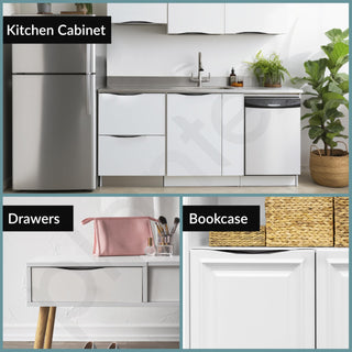 Plantex Profile Handle for Kitchen Cabinet/6 Inch Alluminium Drawer Profile Handle/Wardrobe Pull Handle for Home/Office/Hotel - Pack of 1 (Black)