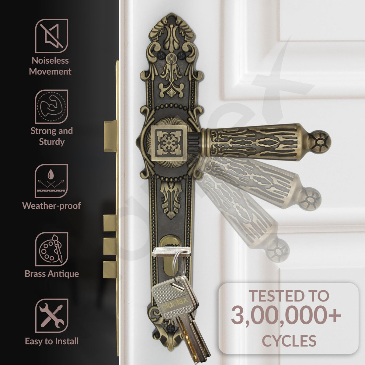 Plantex Heavy-Duty Door Lock for Main Door/Mortise Locks Handle