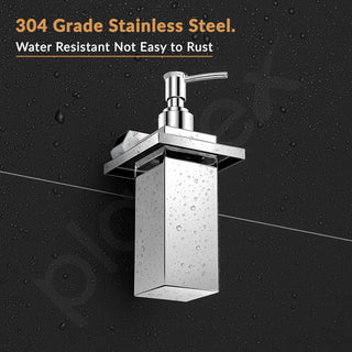 Plantex Liquid Soap Dispenser for Bathroom/304 Grade Stainless Steel Shampoo Dispenser/Handwash Dispenser/Bathroom Accessories - Pack of 1 (Delta - 2810, Chrome)