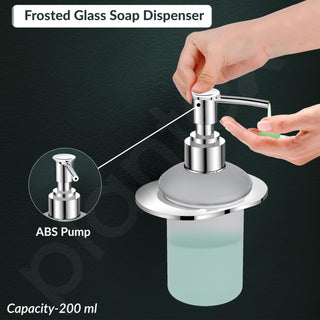 Plantex Pure Brass Liquid Soap Dispenser/Smero Hand Wash Dispenser for Kitchen/Shampoo Dispenser/Bathroom Accessories - Aqua (Chrome)
