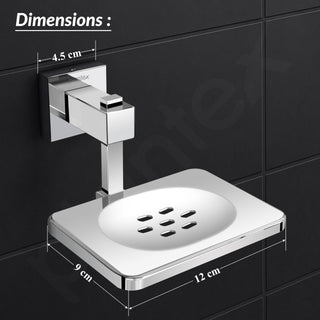 Plantex 304 Grade Stainless Steel/Soap Holder for Bathroom/Soap Holder/Soap Dish/Bathroom Accessories - Splash (Chome)