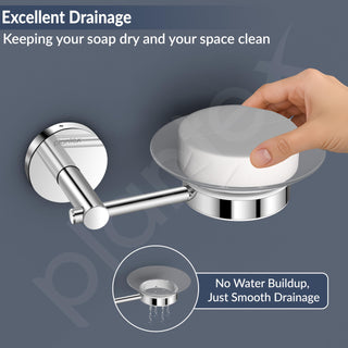 Plantex 304 Grade Stainless Steel Soap Holder Stand for Bathroom and Wash Basin/Bathroom Accessories - Oreo (Chrome)