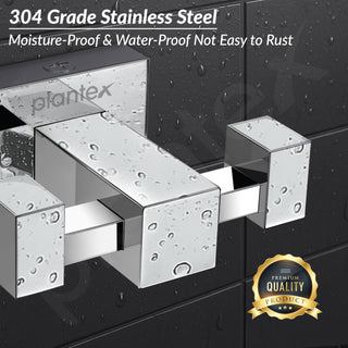 Plantex 304 Grade Stainless Steel Hooks for Hanging Clothes and Towel in Bathroom/Living Room/Bathroom Accessories - Splash (Chrome)