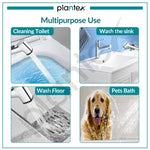 Plantex 6 Inch Health Faucet for Toilet/Jet Spray for Bathroom/Square Hand Jet Spray with 1.2 Meter Flexible Hose Pipe and Wall Brackets - (Chrome)