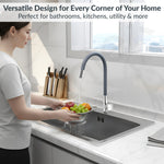 Plantex Flexible Tap for Kitchen Sink/360° Rotating Sink Tap for Basin/Flexible Tape with Teflon Tape – Deck Mount (Chrome)