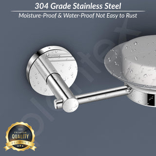 Plantex 304 Grade Stainless Steel Soap Holder Stand for Bathroom and Wash Basin/Bathroom Accessories - Oreo (Chrome)