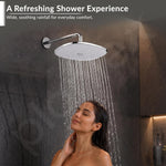 Plantex ABS Shower Head for Bathroom/10x8 Inch Rain Shower Head/Pressurized Overhead Shower/Self Cleaning Shower Head/Water Saving – (Chrome, D326)