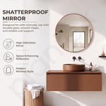 Plantex Aluminium Frame Mirror for Wall/Round Wall Mount Mirror for Bedroom/Dressing Room/Living Room/Entryway - (Dia- 20in - Rose Gold)