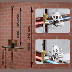 Plantex Brass Diverter Set for Bathroom/Concealed Body High Flow Diverter Full Set with Exposed Part Kit/Bathroom Shower System - (Chrome)