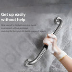 Plantex Stainless Steel Grab Bar for Toilet with Grip/17-inch Anti-Slip Handle for Bathroom Support - Pack of 1 (Chrome)