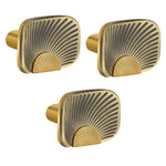 Plantex Knobs for Drawers/Drawer Knobs/Rectangle Knob for Cabinets/Pull-Push Knob for Kitchen/Bedroom/Drawer - Pack of 3 (Brass Antique & Gold)
