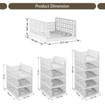 Plantex 3-Tier Organizer for Wardrobe Cupboard for Clothes Foldable/Stackable Closet /Multi-Purpose Drawer Organizer (Plastic, White)