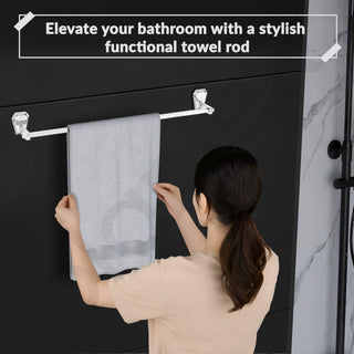 Plantex Towel Rod for Bathroom/304 Grade Stainless Steel Towel Bar/Towel Stand/24 Inch Towel Hanger/Bathroom Accessories - Pack of 1 (PM-2402, Chrome)