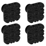 Plantex Knobs for Drawer/Square Drawer Knobs/Knobs for Cabinets/Pull-Push Knobs for Kitchen/Bedroom Drawer - Pack of 4 (DTK-299, Black)