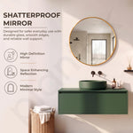Plantex Aluminium Frame Mirror for Wall/Round Wall Mount Mirror for Bedroom/Dressing Room/Living Room/Entryway - (Dia- 20in - Gold)