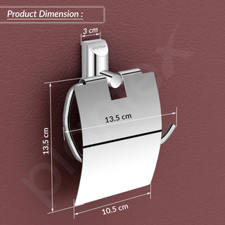 Plantex Smero Pure Brass Toilet Paper Holder/Tissue Paper Stand for Washroom/Bathroom - Superb (Chrome)