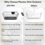 Plantex Stainless Steel Dish Drainer Basket For Kitchen Utensils/Dish Drying Rack With Drainer/Plate Stand/Bartan Basket (Size-56 x 43 x 22 cm)