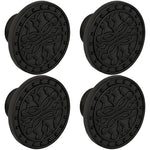 Plantex Knobs for Drawer/Round Drawer Knobs/Knobs for Cabinets/Pull-Push Knobs for Kitchen/Bedroom Drawer - Pack of 4 (DTK-301, Black)